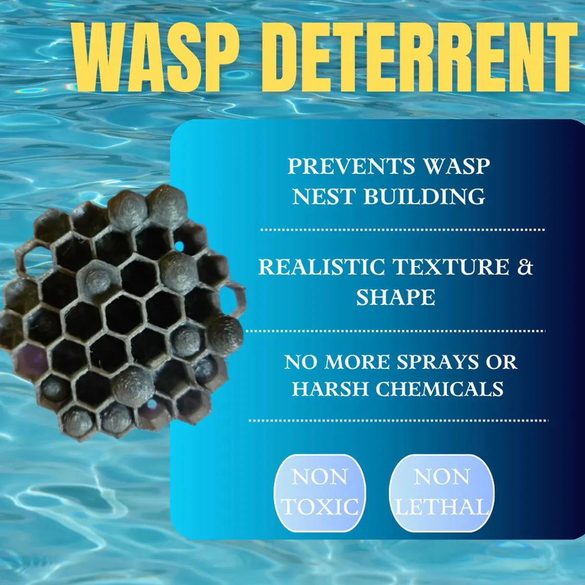 Gray Wasp Nest Decoy – Natural Outdoor Wasp Repellent & Deterrent