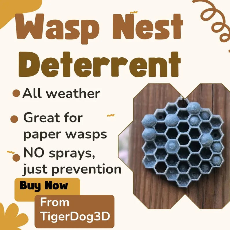 Black Wasp Nest Decoy – Natural Outdoor Wasp Repellent & Deterrent